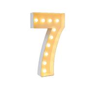 Chiffres Lumineux De 1,2 M, Grandes Lampes En Carton For Chapiteau, Chiffres Prédécoupés Et Chauds, For Décoration De Fête D'anniversaire, De Remise De Diplôme(Number7,70cm/2.3ft)