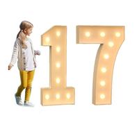 Chiffres lumineux de chapiteau 70CM/100cm120CM, numéros de mosaïque de fête d'anniversaire, numéros de panneau en mousse KT avec ampoule LED, décor de fond, Kit de bricolage for décor d'anniversaire (