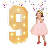 Chiffres lumineux géants de 0 à 9 pour chapiteau - 1,2 m - Chiffres lumineux en mosaïque pour décoration de fête d'anniversaire de mariage