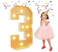 Chiffres lumineux géants de 0 à 9 pour chapiteau - 1,2 m - Chiffres lumineux en mosaïque pour décoration de fête d'anniversaire de mariage