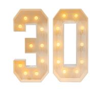 Chiffres Lumineux LED 2000-3000K en Hauteur 100cm,Lumineux Géants Chiffres Pour Anniversaire, Mariage, Fête (30)