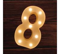 Chiffres lumineux Lumineux Lampe LED, décoration d'anniversaire, décoration de mariage romantique, Lettres de l’alphabet à LED avec lumière blanche chaude pour décoration d’intérieur.