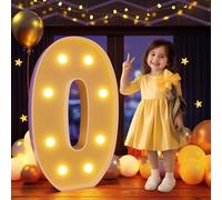 Chiffres lumineux pour chapiteau de 91 cm, chiffres en mosaïque pour ballons, cadre de ballon chiffre 0, lettres lumineuses pour chapiteau, kit d'arche de ballons, décorations de premier anniversaire, décoration de fête d'anniversaire, chiffres en carton