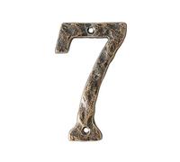 Chiffres maison 5,5 pouces avec vis - Numéro porte en métal moderne en fonte bronze, plaque d'adresse, pour extérieur, boîte aux lettres, appartement, jardin, chambre, poteau, rue, hôtel(7)