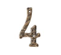 Chiffres maison 5,5 pouces avec vis - Numéro porte en métal moderne en fonte bronze, plaque d'adresse, pour extérieur, boîte aux lettres, appartement, jardin, chambre, poteau, rue, hôtel(4)