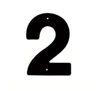 Chiffres modernes maison 6 pouces en métal, numéro porte en fer 15 cm, lettres d'adresse noires pour boîte aux lettres avec vis, pour chambre, extérieur, jardin, café, décoration murale(2)