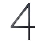 Chiffres modernes pour portes, Lettres de l'alphabet ABC flottantes 12 cm for numéro maison, plaque signalétique, tableau bord, panneau oblique, 5 pouces, alliage zinc noir(4)