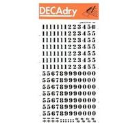 Chiffres - Noir - Transfert sur papier - Taille de 7mm - 24pt - 0 à 9 - DECAdry