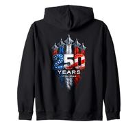 Chiffres patriotiques des Avions de Combat 1776-2026 Sweat à Capuche