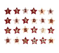 Chiffres pour calendrier de l'Avent - RAYHER - Bois, Feutrine, Paillettes - 24 pcs