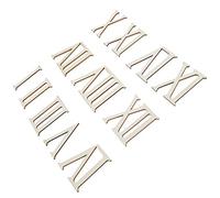 Chiffres Romains en Bois Décorations Combinaison Patch Artisanat 7Cm Horloge Chiffres de Puce de Bois Matériau Autocollant 12 Pcs Objets Décoratifs Dessin Lettrage Aides Handcraft Materials