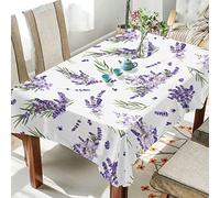 CHIFIGNO Nappes de table rectangulaires de style Provence avec fleurs de lavande pour cuisine, salle à manger, fête, décoration d'intérieur, 152,4 x 274,3 cm