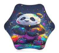 CHIFIGNO Parapluie mignon panda grunge enfants garçon fille sans pincement parapluie anti-UV parapluie pour le soleil parapluie coupe-vent pour la pluie parapluie enfant parapluie avec coins arrondis