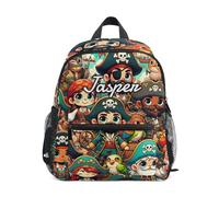 CHIFIGNO Sac à dos personnalisé pour enfant pour la rentrée scolaire, mini sac à dos personnalisé pour filles et garçons, Pirates de dessin animé mignon-3, Medium