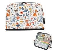 CHIFIGNO Trousse à crayons de grande capacité avec fermeture éclair - Organiseur de rangement pour stylos - Fournitures scolaires pour garçons, filles, adolescents et adultes - Animaux mignons