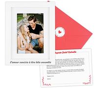 Chigabiga Cadres photo + lettre - tous personnalisables avec votre texte et votre photo. Coffret Cadeau Amour Saint Valentin - comprend un emballage spécial pour la livraison.