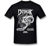 Chigift Joanna Roberta Men's Dethklok Metalocalypse Logo Skull Poster Black T Shirt by Maven Black M