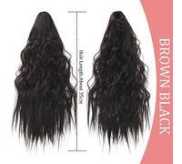 Chignon 1-Pack Cheveux Synthétiques Chignon Long Maïs Perm Laine Rouleau Dames Perruque Griffe Clip Style Queue De Cheval Extension De Cheveux Perruque Chignon Accessoires Capillaires Pour Femmes(B)