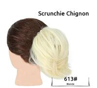 Chignon 1 Pack Synthétique Messy Bun Extensions de Cheveux Ondulés Bouclés Chignon Court Queue De Cheval Chignon Extensions Femmes Élastique Chignon Perruques Accessoires Capillaires Pour Femmes(613)