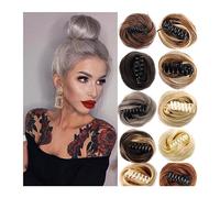Chignon à pince pour femme - Chignons synthétiques en désordre - Extensions de cheveux bouclés - Donut - Résistants à la chaleur - Postiches synthétiques pour femmes - Couleur : 1 pièce-16