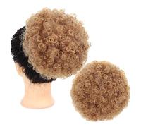Chignon Afro Puff avec cordon de serrage pour femme noire, queue de cheval synthétique courte, crépue et bouclée, extension de chignon afro, cheveux chignons pour femmes noires et filles (couleur :