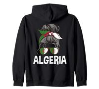 Chignon Algérie Fille Décoiffé Design Fière Algérienne Femme Sweat à Capuche