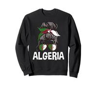 Chignon Algérie Fille Décoiffé Design Fière Algérienne Femme Sweatshirt