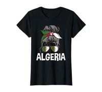 Chignon Algérie Fille Décoiffé Design Fière Algérienne Femme T-Shirt