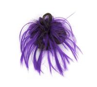 Chignon artificiel 2 pièces chignon cheveux en désordre faux chouchous Extension ondulés bouclés postiches queue de cheval Chignon bandeau for les femmes Accessoires pour cheveux(Brown Violet)