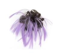 Chignon artificiel 2 pièces chignon cheveux en désordre faux chouchous Extension ondulés bouclés postiches queue de cheval Chignon bandeau for les femmes Accessoires pour cheveux(Brown Light Violet)
