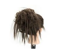 Chignon artificiel 2 pièces chignon cheveux en désordre faux chouchous Extension ondulés bouclés postiches queue de cheval Chignon bandeau for les femmes Accessoires pour cheveux(Light Brown)