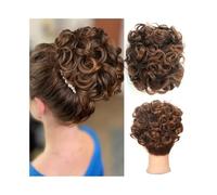 Chignon artificiel Extensions de cheveux courts et bouclés en chignon décoiffé, peignes, chouchous à clipser for queue de cheval Accessoires pour cheveux(4AT30)