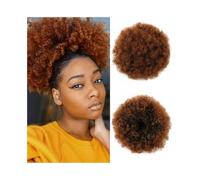 Chignon artificiel Extensions de cheveux crépus bouclés, postiches synthétiques afro bouffantes, queue de cheval avec cordon de serrage for femmes noires Accessoires pour cheveux(1BT30)