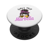 Chignon Assorti pour Filles Trip Marbella Espagne PopSockets PopGrip Adhésif