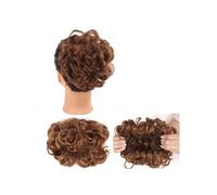 Chignon bou vec clips for extension de queue de cheval, perruque synthétique Look élégant chic(Brown)