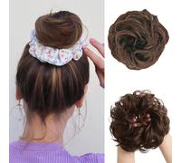 Chignon Bouclé Synthétique 25g Postiche Cheveux Naturel Messy Bun Scrunchie Coiffure Updo Élastique Extension Capillaire
