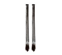 Chignon Cheveux Postiches Perruque Synthétique Tressée Avec Clip Boxing Braid Dreadlocks In Hair Extension Black Brown Dirty Braids Boxer Heat Resistan(Brown black)