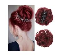 Chignon Cheveux synthétiques Chignon pince à pince en Chignon morceau de cheveux bouclés Chignon en désordre queue de cheval Extensions de cheveux Scrunchie postiches for les femmes Postiches en chign