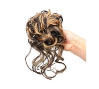 Chignon Chignon à donuts synthétique bouclé for femmes, avec bande élastique, chouchous, chignon en désordre, Extensions de postiches for femmes Chignon pour cheveux pour femme.(AM41-19)