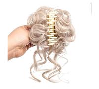 Chignon Chignon synthétique à pince à clipser, postiche en chignon ondulé et bouclé, extensions de cheveux ébouriffés, chignons queue de cheval avec clip for femme Chignon pour cheveux pour femme.(1Pc