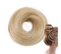 Chignon de 6,5 cm pour femme, léger avec un style facile à coiffer, postiche en forme de donut pour queue de cheval, queue de cheval, danse, anniversaire, rendez-vous galant, blond synthétique