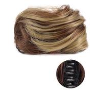 Chignon de cheveux 1/2 PCS Accessoire Postiches Chignons for Femmes Filles Mini Griffe Synthétique Bouclés Ondulés Extensions De Chignon Perruque Clip En Désordre Et Oreilles De Chat Courtes Pièces de