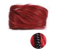 Chignon de cheveux 1/2 PCS Accessoire Postiches Chignons for Femmes Filles Mini Griffe Synthétique Bouclés Ondulés Extensions De Chignon Perruque Clip En Désordre Et Oreilles De Chat Courtes Pièces de
