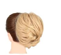 Chignon de Cheveux 1 Pack Synthétique Messy Bun Extensions de Cheveux Ondulés Bouclés Chignon Court Queue De Cheval Chignon Extensions Femmes Élastique Chignon Perruques Chignon(18)