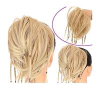 Chignon de Cheveux 1 Pack Synthétique Messy Bun Wavy Élastique Tressé Wrap Perruque Cheveux Harnais Queue De Cheval Allongement Bandeau Femmes
