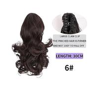 Chignon de cheveux 1 pièce perruque femme cheveux longs bouclés grand ondulé poire fleur queue de cheval naturel moelleux griffe pince queue de cheval cheveux Extension Pièce de chignon(SW184-6)