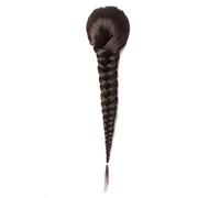 Chignon de Cheveux 15 pouces synthétique cheveux chaîne tresse queue de cheval chignon queue de poisson queue de cheval extension cheveux chignon femmes longue ligne droite tressée perruque Chignon(7)