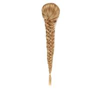 Chignon de cheveux 15 pouces synthétique cheveux chaîne tresse queue de cheval chignon queue de poisson queue de cheval extension cheveux chignon femmes longue ligne droite tressée perruque Pièce de c