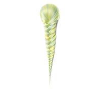 Chignon de Cheveux 15 pouces synthétique cheveux chaîne tresse queue de cheval chignon queue de poisson queue de cheval extension cheveux chignon femmes longue ligne droite tressée perruque Chignon(8)