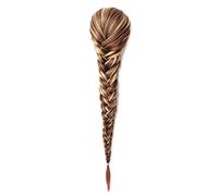 Chignon de cheveux 15 pouces synthétique cheveux chaîne tresse queue de cheval chignon queue de poisson queue de cheval extension cheveux chignon femmes longue ligne droite tressée perruque Pièce de c